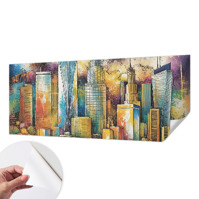 3D wall mural City panorama