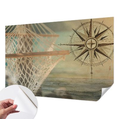 3D photo wallpaper mural with a sea relaxation design