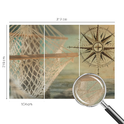 3D photo wallpaper mural with a sea relaxation design