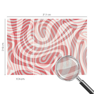 Peel and stick wall mural for kids' room with a wavy lines pattern