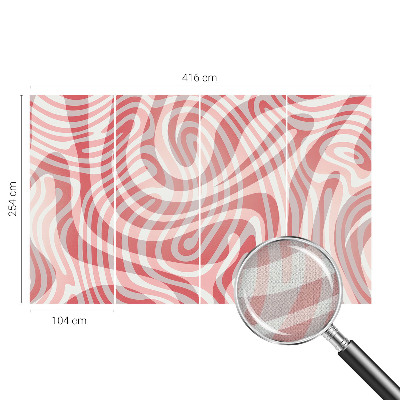 Peel and stick wall mural for kids' room with a wavy lines pattern