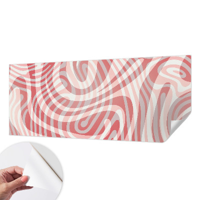 Peel and stick wall mural for kids' room with a wavy lines pattern