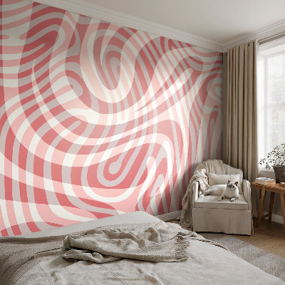 Peel and stick wall mural for kids' room Wavy lines