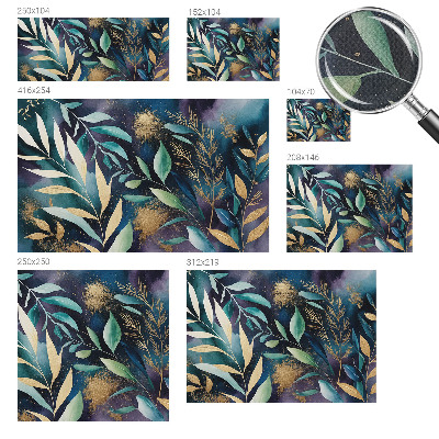 Children's wall mural Botanical leaves
