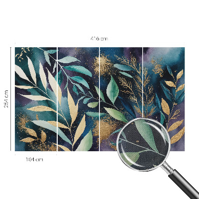 Children's wall mural Botanical leaves