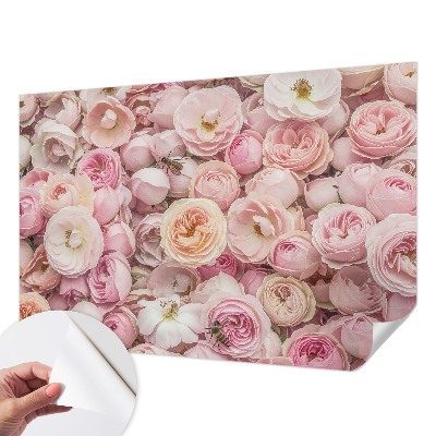 Peel and stick wallpaper mural featuring a beautiful floral motif