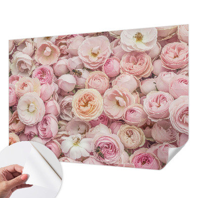 Peel and stick wallpaper mural featuring a beautiful floral motif