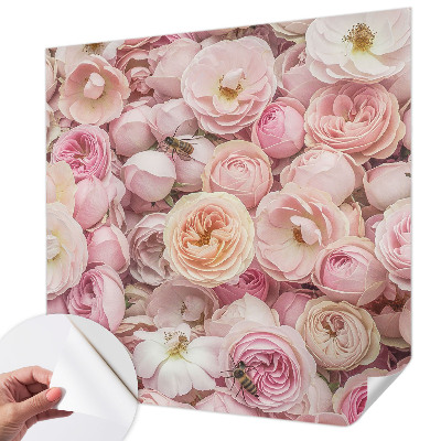 Peel and stick wallpaper mural featuring a beautiful floral motif