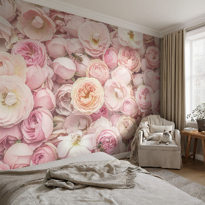 Peel and stick wallpaper mural featuring a beautiful floral motif