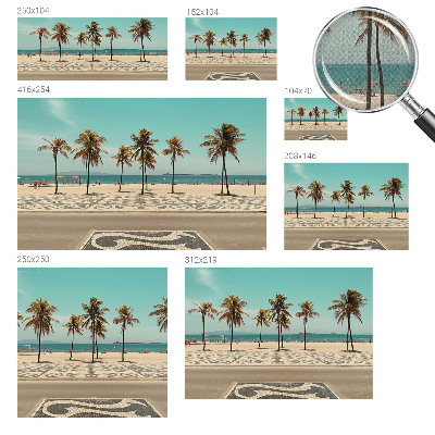 Self-adhesive wall mural Palm trees beach