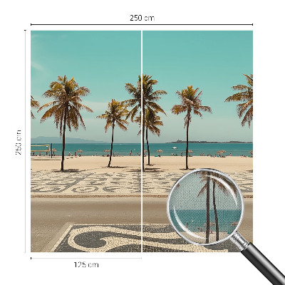 Self-adhesive wall mural Palm trees beach