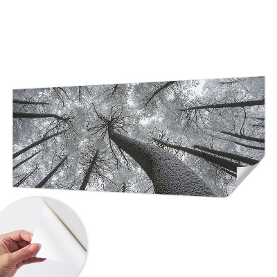 Self-adhesive photo wallpaper with a winter landscape motif