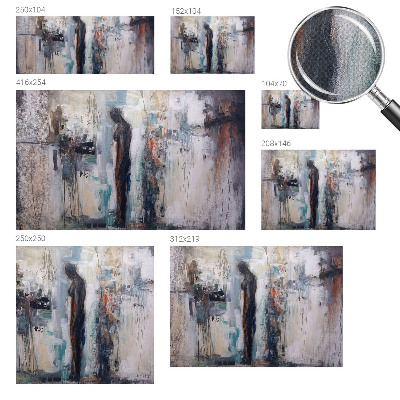 Removable wall mural with a mysterious figure design