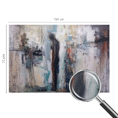 Removable wall mural with a mysterious figure design