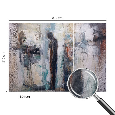 Removable wall mural with a mysterious figure design