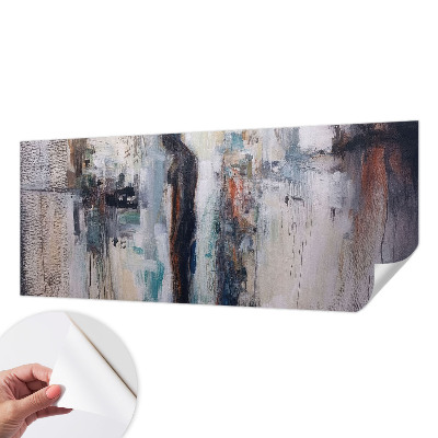 Removable wall mural with a mysterious figure design