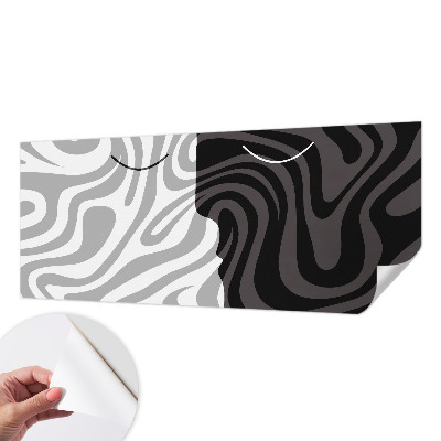 Stick-on wall mural Abstract faces