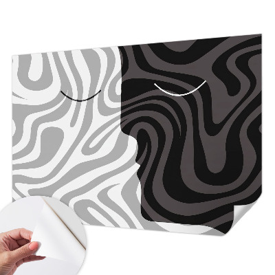 Stick-on wall mural Abstract faces