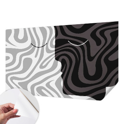 Stick-on wall mural Abstract faces