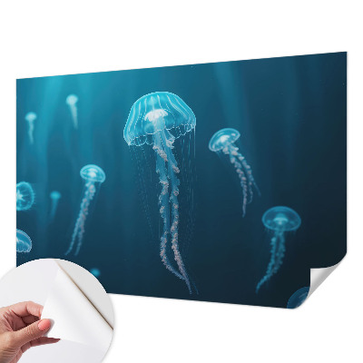 Removable wall mural wallpaper with a maritime elegance design