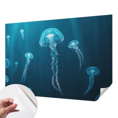 Removable wall mural wallpaper with a maritime elegance design