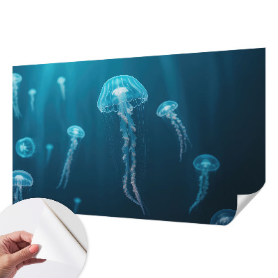 Removable wall mural wallpaper with a maritime elegance design