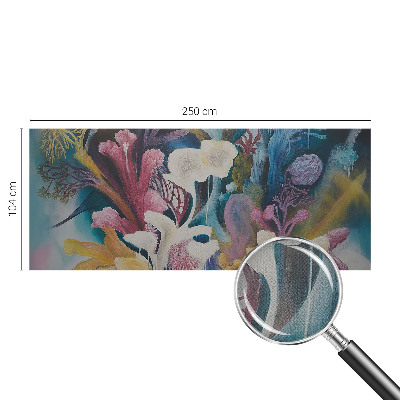 Peel and stick wall mural for kids' room with a floral explosion design