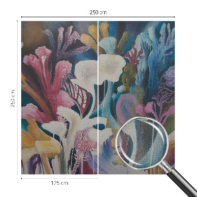 Peel and stick wall mural for kids' room Floral explosion