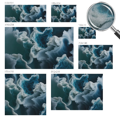 Peel and stick wall mural for bedroom featuring sea waves