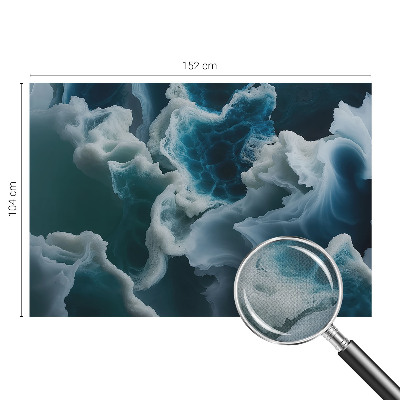 Peel and stick wall mural for bedroom featuring sea waves