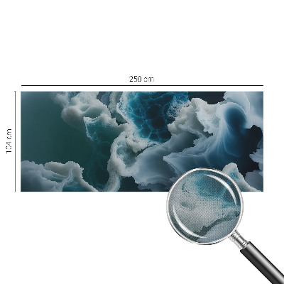 Peel and stick wall mural for bedroom featuring sea waves