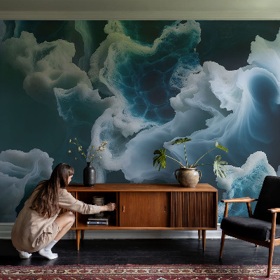Peel and stick wall mural for bedroom Sea waves