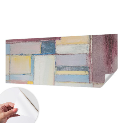3D wall mural with a geometric forms design