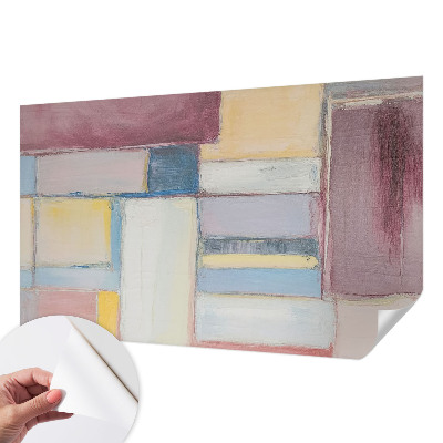 3D wall mural with a geometric forms design