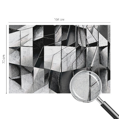 Nursery wall mural with a geometric abstraction design