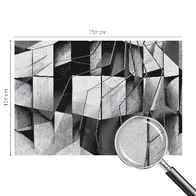 Nursery wall mural with a geometric abstraction design