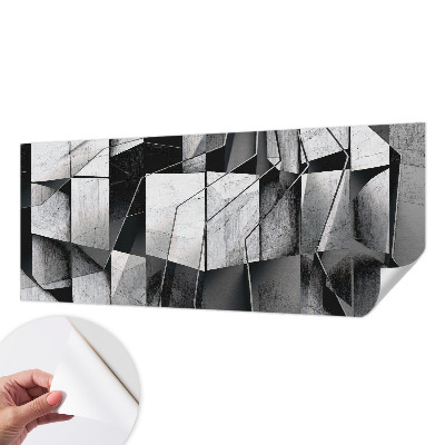 Nursery wall mural with a geometric abstraction design