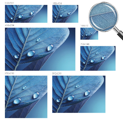 Children's wall mural Blue Leaf