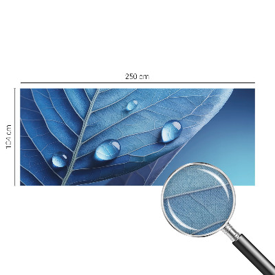 Children's wall mural Blue Leaf