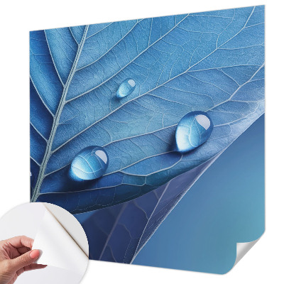 Children's wall mural Blue Leaf