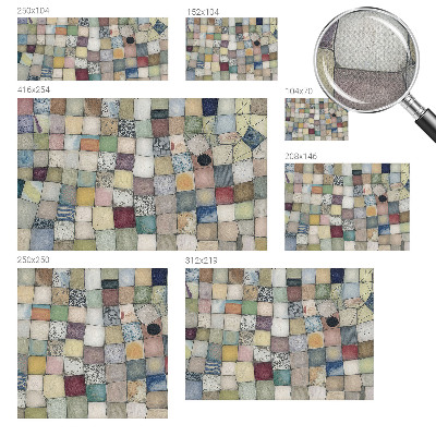 Peel and stick wall mural with a colorful mosaic design