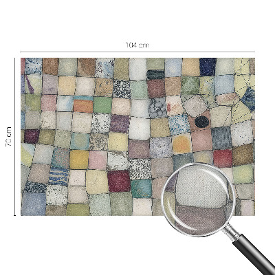 Peel and stick wall mural with a colorful mosaic design