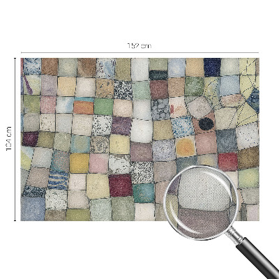Peel and stick wall mural with a colorful mosaic design
