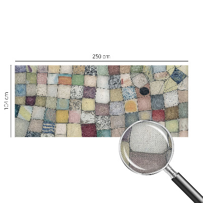 Peel and stick wall mural with a colorful mosaic design