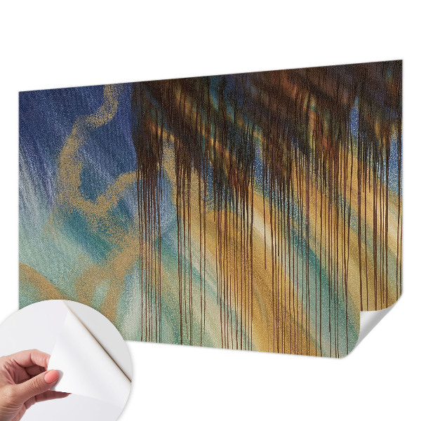 Baby room wall mural with an abstract composition
