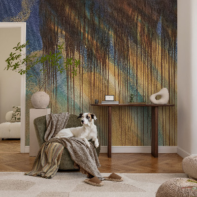 Baby room wall mural with an abstract composition