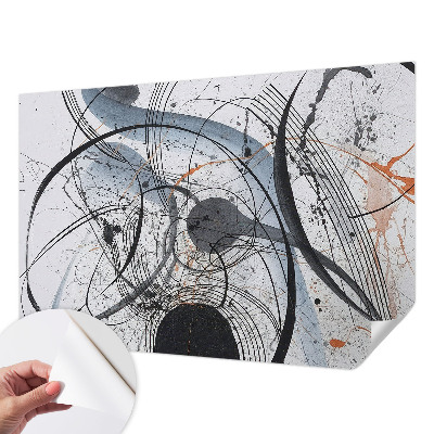 Self-adhesive wall mural Expressive abstraction