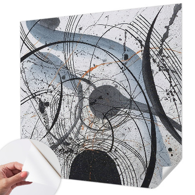 Self-adhesive wall mural Expressive abstraction