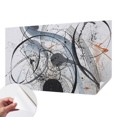 Self-adhesive wall mural Expressive abstraction