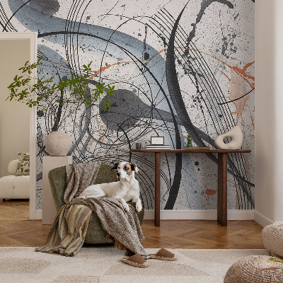 Self-adhesive wall mural Expressive abstraction
